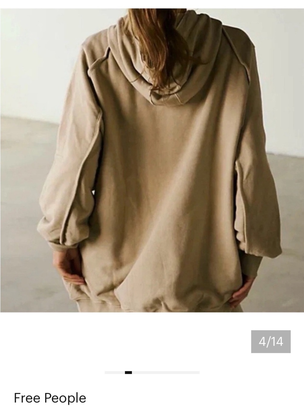 FP Movement by Free People - Tan Headliner Lines Zip Up Hoodie - Picture 4 of 12
